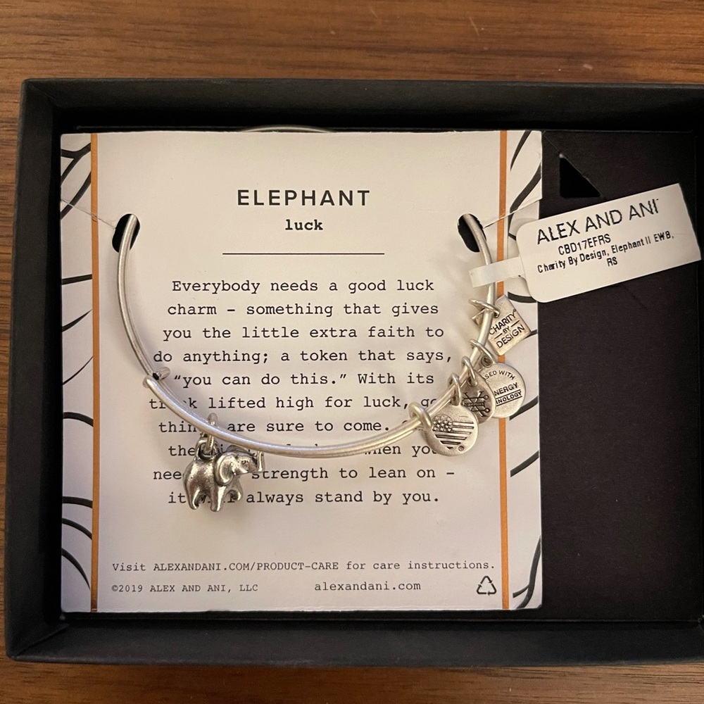 Alex and Ani Elephant Charm Bangle